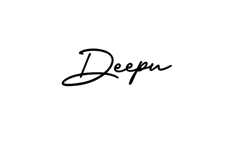 Create a beautiful signature design for name Deepu. With this signature (AmerikaSignatureDemo-Regular) fonts, you can make a handwritten signature for free. Deepu signature style 3 images and pictures png