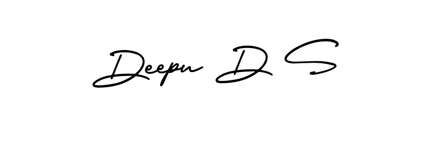 Design your own signature with our free online signature maker. With this signature software, you can create a handwritten (AmerikaSignatureDemo-Regular) signature for name Deepu D S. Deepu D S signature style 3 images and pictures png