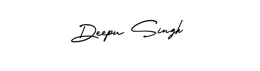 The best way (AmerikaSignatureDemo-Regular) to make a short signature is to pick only two or three words in your name. The name Deepu Singh include a total of six letters. For converting this name. Deepu Singh signature style 3 images and pictures png