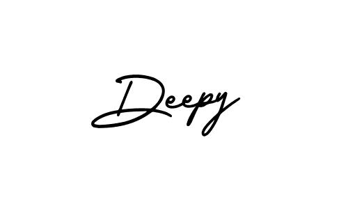 Make a beautiful signature design for name Deepy. With this signature (AmerikaSignatureDemo-Regular) style, you can create a handwritten signature for free. Deepy signature style 3 images and pictures png