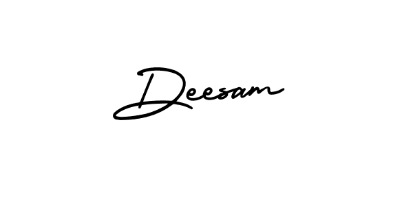 Design your own signature with our free online signature maker. With this signature software, you can create a handwritten (AmerikaSignatureDemo-Regular) signature for name Deesam. Deesam signature style 3 images and pictures png