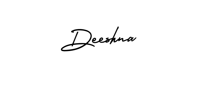How to make Deeshna name signature. Use AmerikaSignatureDemo-Regular style for creating short signs online. This is the latest handwritten sign. Deeshna signature style 3 images and pictures png
