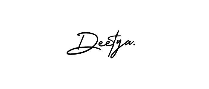 Use a signature maker to create a handwritten signature online. With this signature software, you can design (AmerikaSignatureDemo-Regular) your own signature for name Deetya.. Deetya. signature style 3 images and pictures png