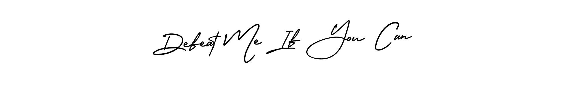 Design your own signature with our free online signature maker. With this signature software, you can create a handwritten (AmerikaSignatureDemo-Regular) signature for name Defeat Me If You Can. Defeat Me If You Can signature style 3 images and pictures png