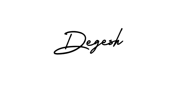 Degesh stylish signature style. Best Handwritten Sign (AmerikaSignatureDemo-Regular) for my name. Handwritten Signature Collection Ideas for my name Degesh. Degesh signature style 3 images and pictures png