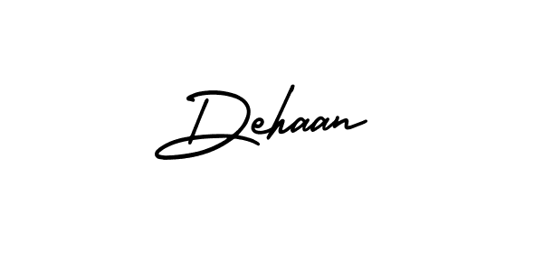 How to make Dehaan name signature. Use AmerikaSignatureDemo-Regular style for creating short signs online. This is the latest handwritten sign. Dehaan signature style 3 images and pictures png