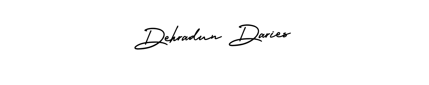 You should practise on your own different ways (AmerikaSignatureDemo-Regular) to write your name (Dehradun Daries) in signature. don't let someone else do it for you. Dehradun Daries signature style 3 images and pictures png