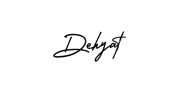 The best way (AmerikaSignatureDemo-Regular) to make a short signature is to pick only two or three words in your name. The name Dehyat include a total of six letters. For converting this name. Dehyat signature style 3 images and pictures png