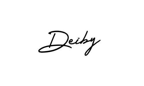 The best way (AmerikaSignatureDemo-Regular) to make a short signature is to pick only two or three words in your name. The name Deiby include a total of six letters. For converting this name. Deiby signature style 3 images and pictures png