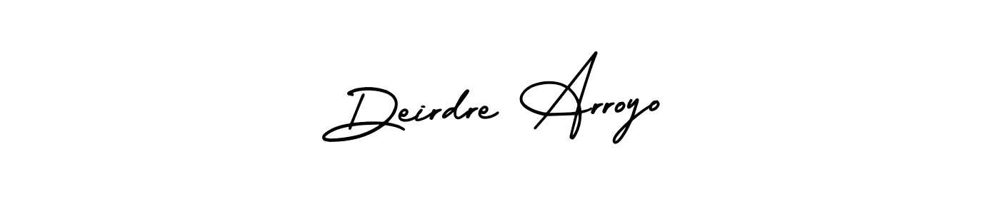 Use a signature maker to create a handwritten signature online. With this signature software, you can design (AmerikaSignatureDemo-Regular) your own signature for name Deirdre Arroyo. Deirdre Arroyo signature style 3 images and pictures png