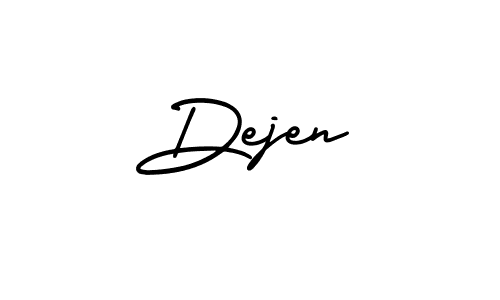 Use a signature maker to create a handwritten signature online. With this signature software, you can design (AmerikaSignatureDemo-Regular) your own signature for name Dejen. Dejen signature style 3 images and pictures png
