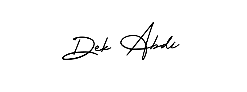 if you are searching for the best signature style for your name Dek Abdi. so please give up your signature search. here we have designed multiple signature styles  using AmerikaSignatureDemo-Regular. Dek Abdi signature style 3 images and pictures png