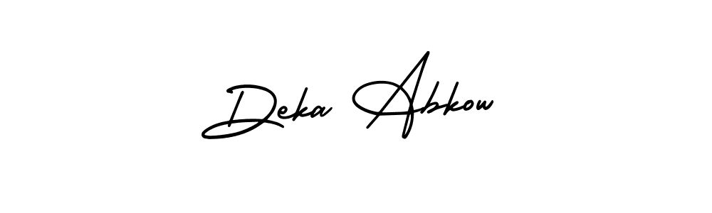 Use a signature maker to create a handwritten signature online. With this signature software, you can design (AmerikaSignatureDemo-Regular) your own signature for name Deka Abkow. Deka Abkow signature style 3 images and pictures png