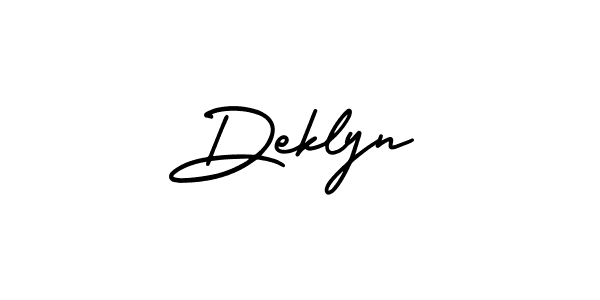 Design your own signature with our free online signature maker. With this signature software, you can create a handwritten (AmerikaSignatureDemo-Regular) signature for name Deklyn. Deklyn signature style 3 images and pictures png