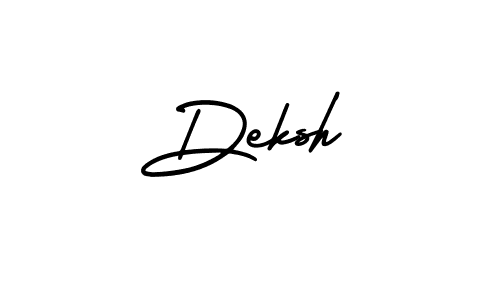 Make a beautiful signature design for name Deksh. Use this online signature maker to create a handwritten signature for free. Deksh signature style 3 images and pictures png