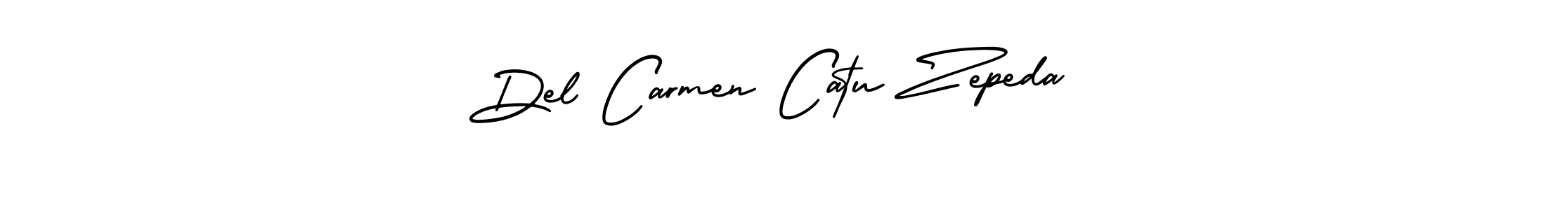 Make a beautiful signature design for name Del Carmen Catu Zepeda. With this signature (AmerikaSignatureDemo-Regular) style, you can create a handwritten signature for free. Del Carmen Catu Zepeda signature style 3 images and pictures png