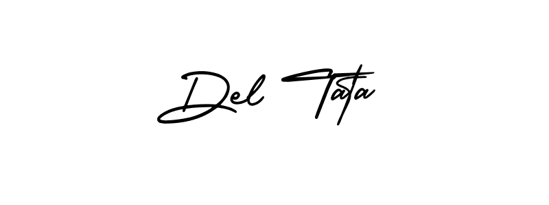 How to make Del Tata name signature. Use AmerikaSignatureDemo-Regular style for creating short signs online. This is the latest handwritten sign. Del Tata signature style 3 images and pictures png