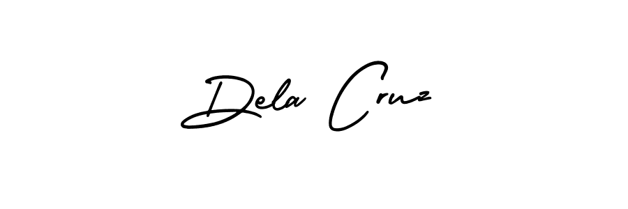 Dela Cruz stylish signature style. Best Handwritten Sign (AmerikaSignatureDemo-Regular) for my name. Handwritten Signature Collection Ideas for my name Dela Cruz. Dela Cruz signature style 3 images and pictures png