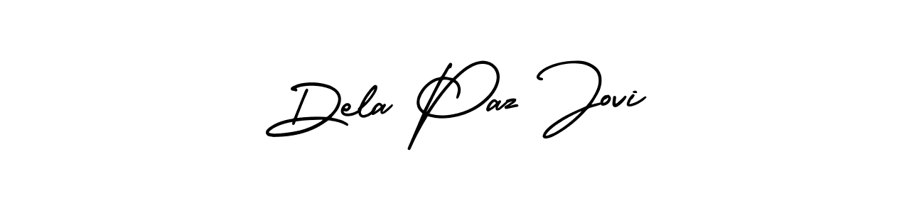 How to make Dela Paz Jovi signature? AmerikaSignatureDemo-Regular is a professional autograph style. Create handwritten signature for Dela Paz Jovi name. Dela Paz Jovi signature style 3 images and pictures png