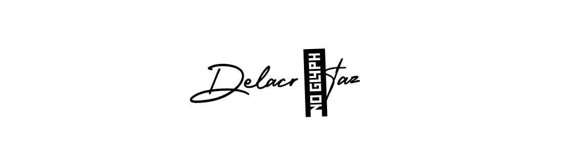 How to Draw Delacrétaz signature style? AmerikaSignatureDemo-Regular is a latest design signature styles for name Delacrétaz. Delacrétaz signature style 3 images and pictures png