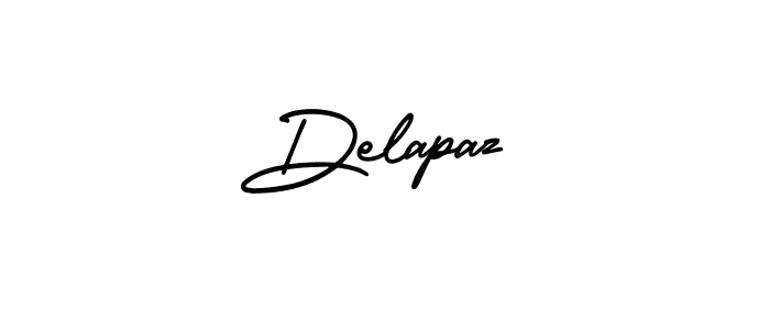 Use a signature maker to create a handwritten signature online. With this signature software, you can design (AmerikaSignatureDemo-Regular) your own signature for name Delapaz. Delapaz signature style 3 images and pictures png