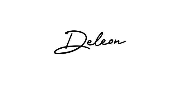 Deleon stylish signature style. Best Handwritten Sign (AmerikaSignatureDemo-Regular) for my name. Handwritten Signature Collection Ideas for my name Deleon. Deleon signature style 3 images and pictures png