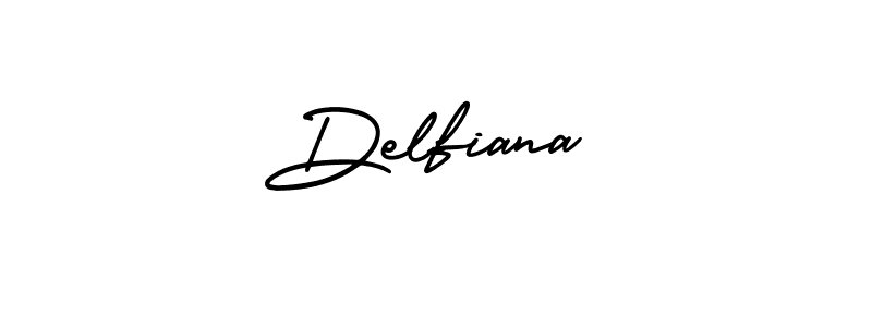 Make a beautiful signature design for name Delfiana. With this signature (AmerikaSignatureDemo-Regular) style, you can create a handwritten signature for free. Delfiana signature style 3 images and pictures png