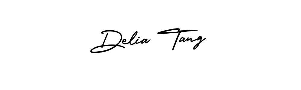 It looks lik you need a new signature style for name Delia Tang. Design unique handwritten (AmerikaSignatureDemo-Regular) signature with our free signature maker in just a few clicks. Delia Tang signature style 3 images and pictures png