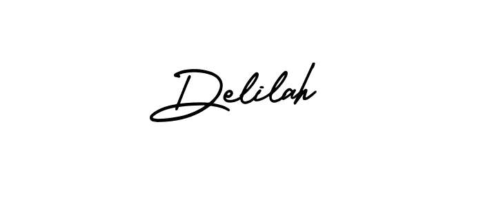 Delilah stylish signature style. Best Handwritten Sign (AmerikaSignatureDemo-Regular) for my name. Handwritten Signature Collection Ideas for my name Delilah. Delilah signature style 3 images and pictures png