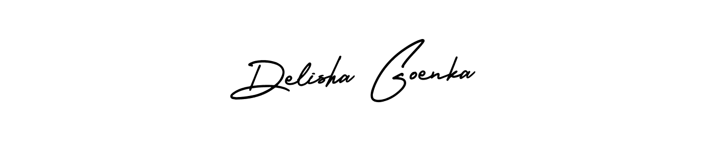 It looks lik you need a new signature style for name Delisha Goenka. Design unique handwritten (AmerikaSignatureDemo-Regular) signature with our free signature maker in just a few clicks. Delisha Goenka signature style 3 images and pictures png