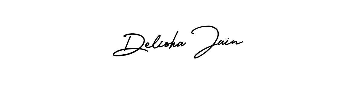 Create a beautiful signature design for name Delisha Jain. With this signature (AmerikaSignatureDemo-Regular) fonts, you can make a handwritten signature for free. Delisha Jain signature style 3 images and pictures png