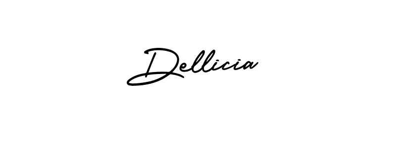 Design your own signature with our free online signature maker. With this signature software, you can create a handwritten (AmerikaSignatureDemo-Regular) signature for name Dellicia. Dellicia signature style 3 images and pictures png