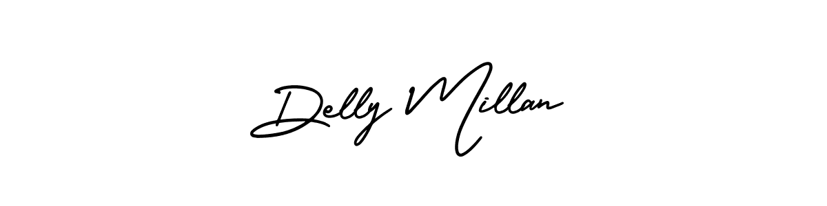 How to make Delly Millan signature? AmerikaSignatureDemo-Regular is a professional autograph style. Create handwritten signature for Delly Millan name. Delly Millan signature style 3 images and pictures png
