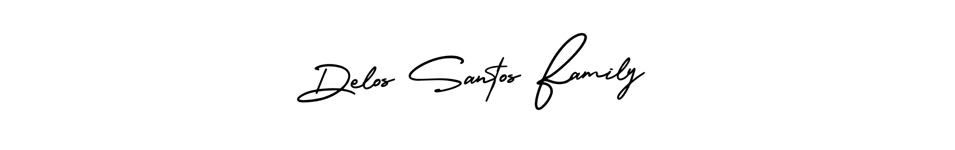 Make a short Delos Santos Family signature style. Manage your documents anywhere anytime using AmerikaSignatureDemo-Regular. Create and add eSignatures, submit forms, share and send files easily. Delos Santos Family signature style 3 images and pictures png