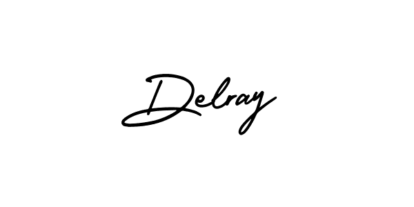 How to make Delray name signature. Use AmerikaSignatureDemo-Regular style for creating short signs online. This is the latest handwritten sign. Delray signature style 3 images and pictures png