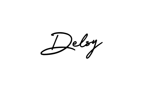 Design your own signature with our free online signature maker. With this signature software, you can create a handwritten (AmerikaSignatureDemo-Regular) signature for name Delsy. Delsy signature style 3 images and pictures png
