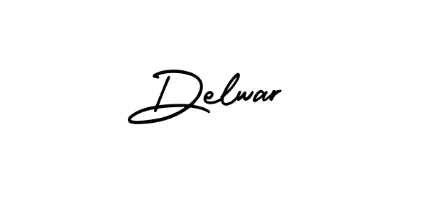 Delwar stylish signature style. Best Handwritten Sign (AmerikaSignatureDemo-Regular) for my name. Handwritten Signature Collection Ideas for my name Delwar. Delwar signature style 3 images and pictures png