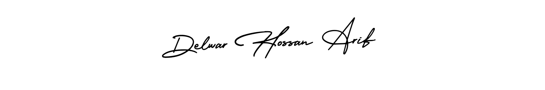 Use a signature maker to create a handwritten signature online. With this signature software, you can design (AmerikaSignatureDemo-Regular) your own signature for name Delwar Hossan Arif. Delwar Hossan Arif signature style 3 images and pictures png