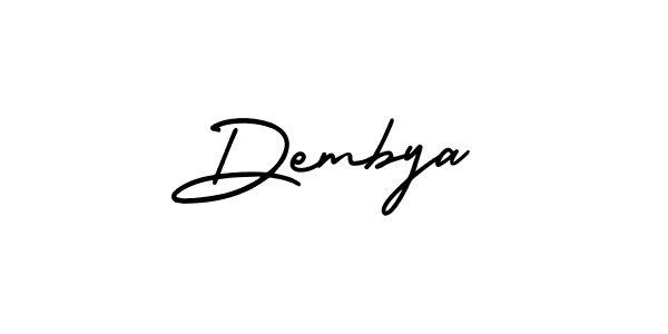 The best way (AmerikaSignatureDemo-Regular) to make a short signature is to pick only two or three words in your name. The name Dembya include a total of six letters. For converting this name. Dembya signature style 3 images and pictures png