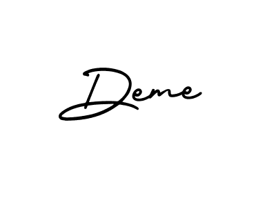 Make a beautiful signature design for name Deme. With this signature (AmerikaSignatureDemo-Regular) style, you can create a handwritten signature for free. Deme signature style 3 images and pictures png