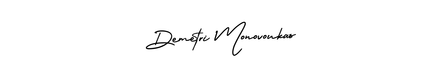 Demetri Monovoukas stylish signature style. Best Handwritten Sign (AmerikaSignatureDemo-Regular) for my name. Handwritten Signature Collection Ideas for my name Demetri Monovoukas. Demetri Monovoukas signature style 3 images and pictures png