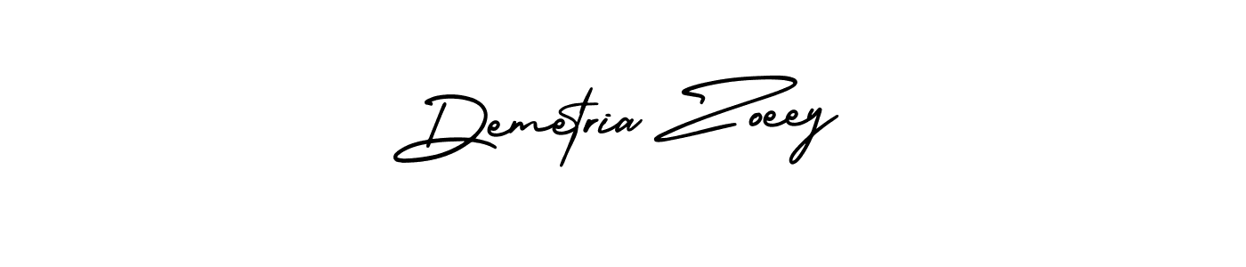 Also You can easily find your signature by using the search form. We will create Demetria Zoeey name handwritten signature images for you free of cost using AmerikaSignatureDemo-Regular sign style. Demetria Zoeey signature style 3 images and pictures png