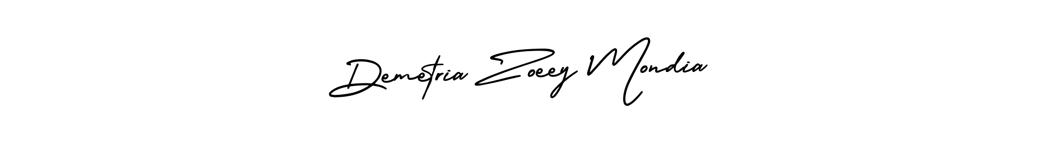 Demetria Zoeey Mondia stylish signature style. Best Handwritten Sign (AmerikaSignatureDemo-Regular) for my name. Handwritten Signature Collection Ideas for my name Demetria Zoeey Mondia. Demetria Zoeey Mondia signature style 3 images and pictures png