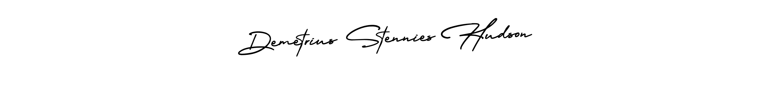 It looks lik you need a new signature style for name Demetrius Stennies Hudson. Design unique handwritten (AmerikaSignatureDemo-Regular) signature with our free signature maker in just a few clicks. Demetrius Stennies Hudson signature style 3 images and pictures png