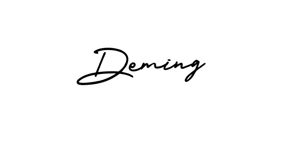 Use a signature maker to create a handwritten signature online. With this signature software, you can design (AmerikaSignatureDemo-Regular) your own signature for name Deming. Deming signature style 3 images and pictures png