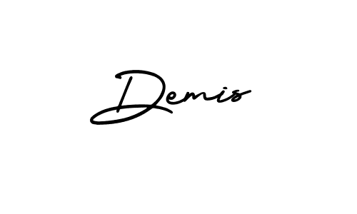 The best way (AmerikaSignatureDemo-Regular) to make a short signature is to pick only two or three words in your name. The name Demis include a total of six letters. For converting this name. Demis signature style 3 images and pictures png