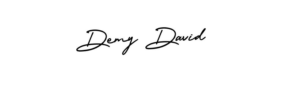 Demy David stylish signature style. Best Handwritten Sign (AmerikaSignatureDemo-Regular) for my name. Handwritten Signature Collection Ideas for my name Demy David. Demy David signature style 3 images and pictures png