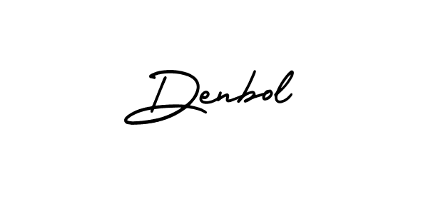 It looks lik you need a new signature style for name Denbol. Design unique handwritten (AmerikaSignatureDemo-Regular) signature with our free signature maker in just a few clicks. Denbol signature style 3 images and pictures png