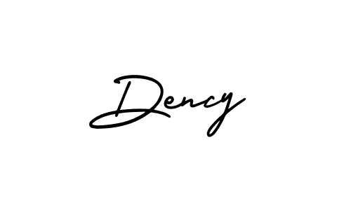 Make a beautiful signature design for name Dency. With this signature (AmerikaSignatureDemo-Regular) style, you can create a handwritten signature for free. Dency signature style 3 images and pictures png