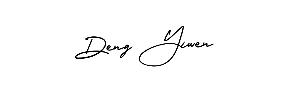 Use a signature maker to create a handwritten signature online. With this signature software, you can design (AmerikaSignatureDemo-Regular) your own signature for name Deng Yiwen. Deng Yiwen signature style 3 images and pictures png